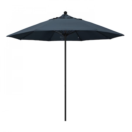 9' Black Aluminum Market Patio Umbrella, Pacifica Sapphire